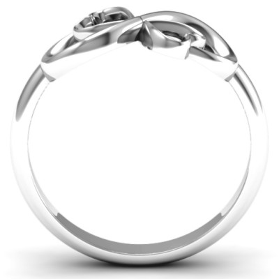 Duo of Hearts Infinity Ring