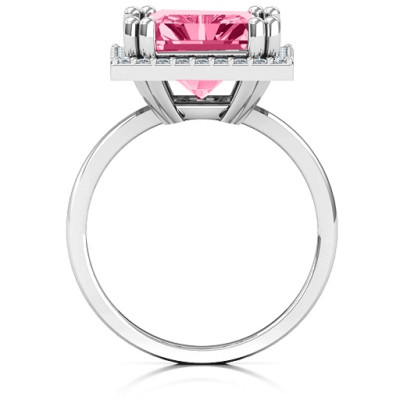 Emerald Cut Statement Ring with Halo