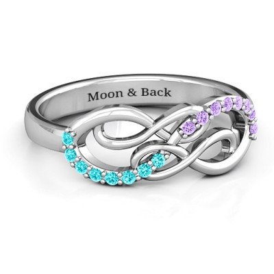 Everlasting Infinity Ring with Gemstones 