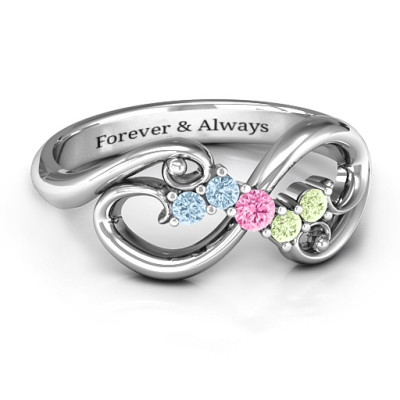 Flourish Infinity Ring with Gemstones 