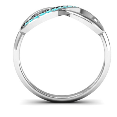 Infinity Ring with Single Accent Row