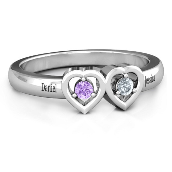 Kissing Hearts Ring