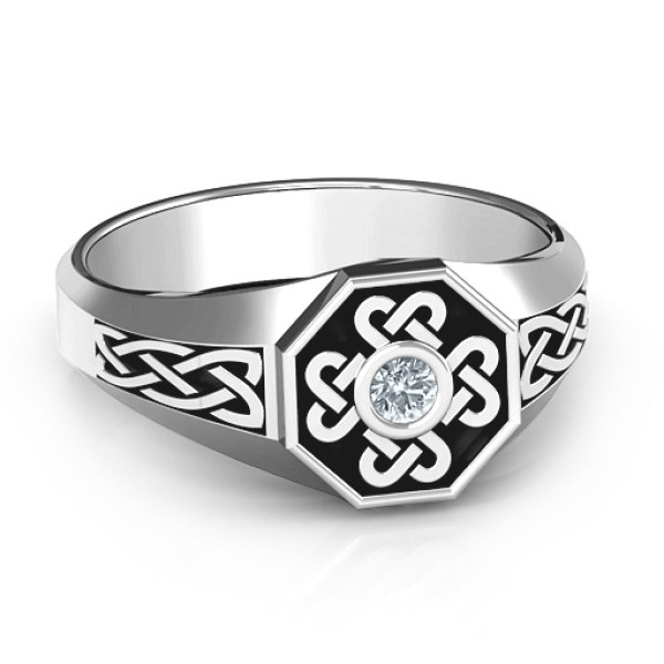 Men's Celtic Knot Signet Ring