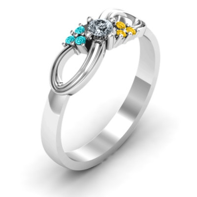 Solitaire Infinity Ring with Accents