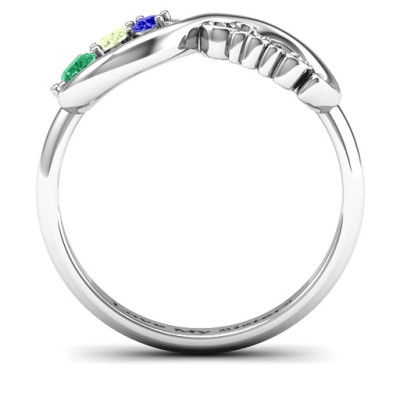 Sterling Silver 2-4 Stone Sisters Infinity Ring 