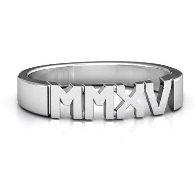Sterling Silver 2015 Roman Numeral Graduation Ring