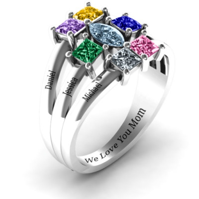 Sterling Silver Charlotte Centre Marquise and Princess Ring