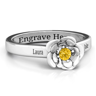 Sterling Silver Flourish Rose Ring