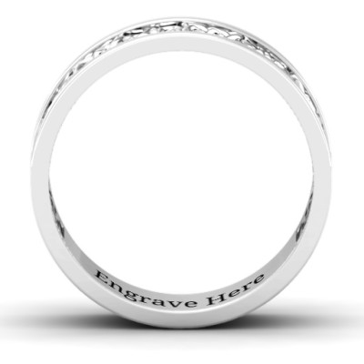 Sterling Silver Half Eternity Celtic Ring