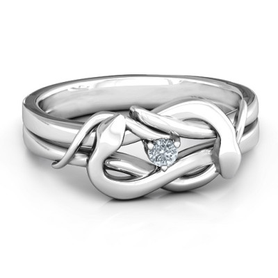 Sterling Silver Snake Lover's Knot Ring