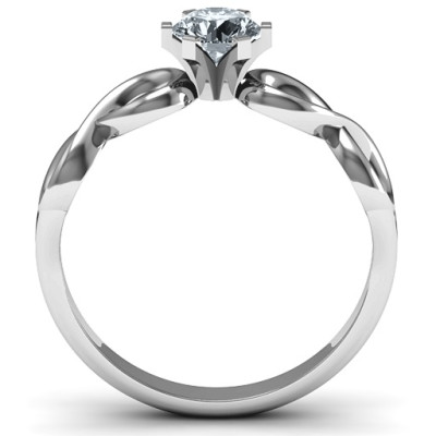 Sterling Silver Solitaire Infinity Ring