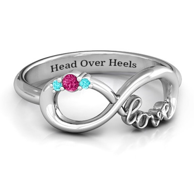 Sterling Silver Sparkly Love Infinity Ring