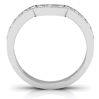 Sterling Silver U-Shape Shadow Ring