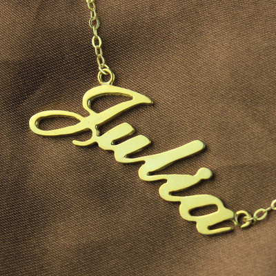 Solid Gold 18ct Julia Style Name Necklace