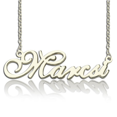 Personalized Nameplate Necklace Sterling Silver