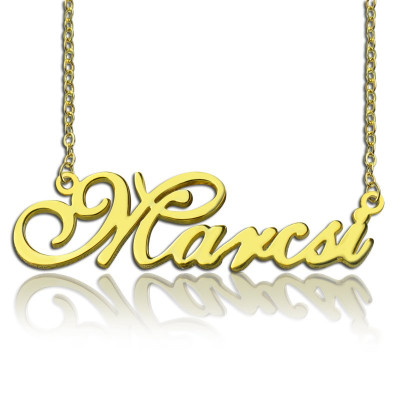 Personalized Nameplate Necklace 18ct Gold