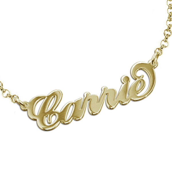18ct Gold-Plated Silver "Carrie" Name Bracelet