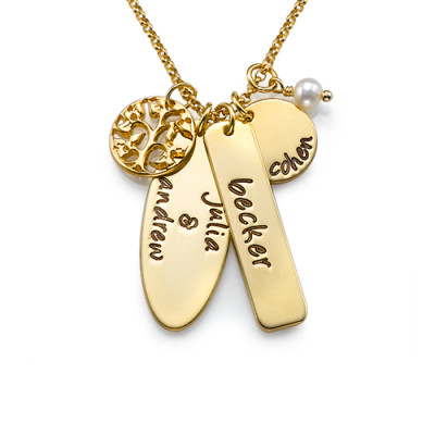 18ct Gold Silver Family Tree Jewellery
