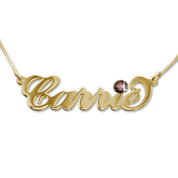 18ct Gold-Plated Carrie Swarovski Name Necklace