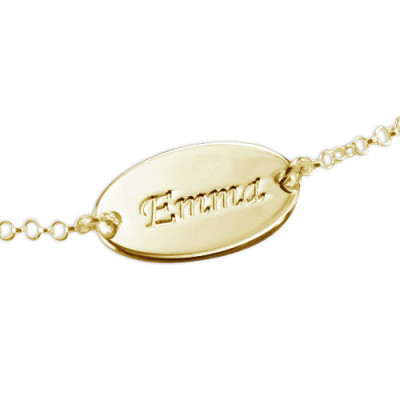 18ct Gold-Plated Silver Personalized Baby Bracelet