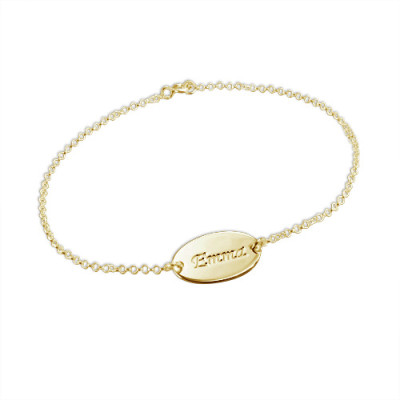 18ct Gold-Plated Silver Personalized Baby Bracelet
