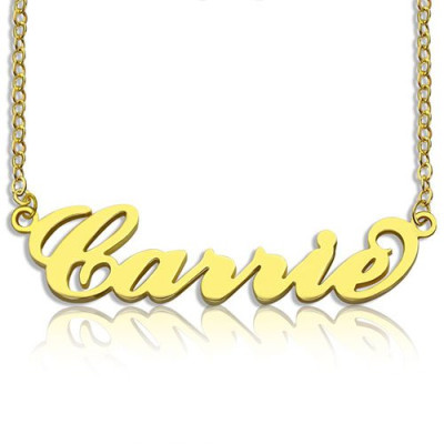Personalized Carrie Name Necklace 18ct Gold