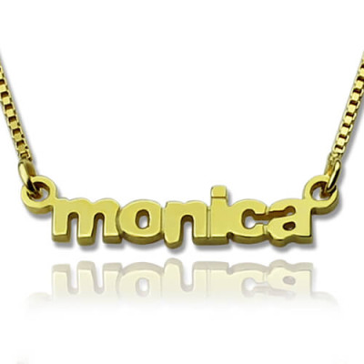 Personalized Small Lowercase Name Necklace in 18ct Gold