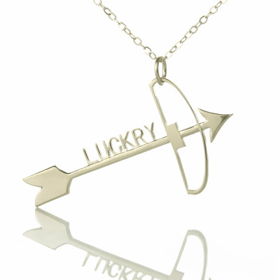 Silver Arrow Cross Name Necklaces Pendant Necklace