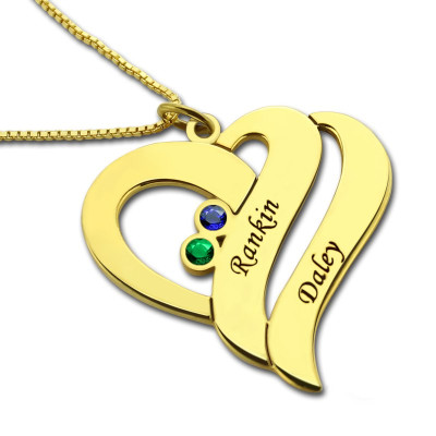 Two Hearts Forever One Love Necklace 18ct Gold