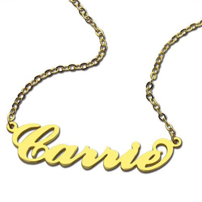 Personalized Carrie Name Necklace 18ct Gold