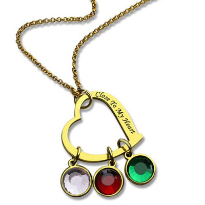 Personalized Close to My Heart Necklace 18ct Gold