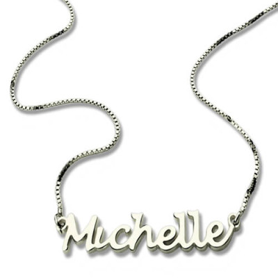 Handwriting Name Necklace Sterling Silver