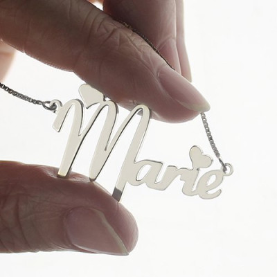 Personalized Cute Name Necklace Sterling Silver