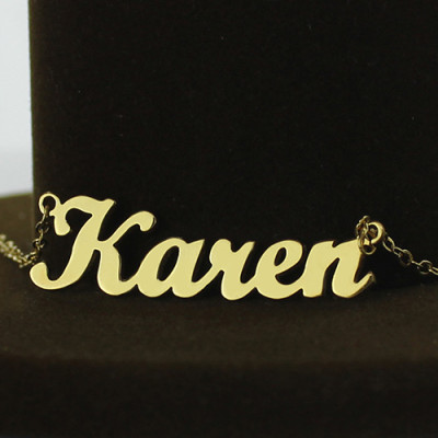 18ct Gold Karen Style Name Necklace
