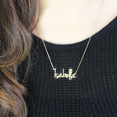 Small Name Necklace For Women in 18ct Gold