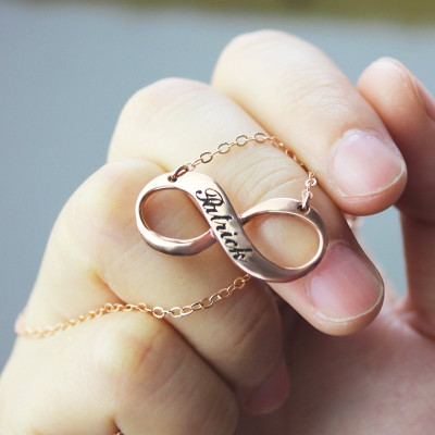  Engraved Infinity Necklace