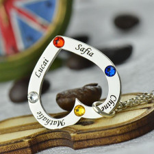 NameChainNecklace: Personalized Mother Heart Necklaces & Birthstones