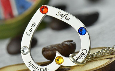 NameChainNecklace: Personalized Mother Heart Necklaces & Birthstones
