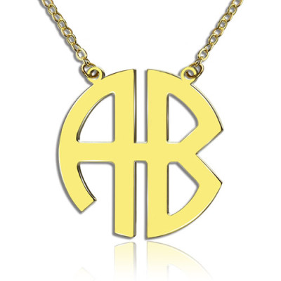 18ct Gold 2 Letters Capital Monogram Necklace