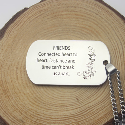 Best Friends Dog Tag Name Necklace