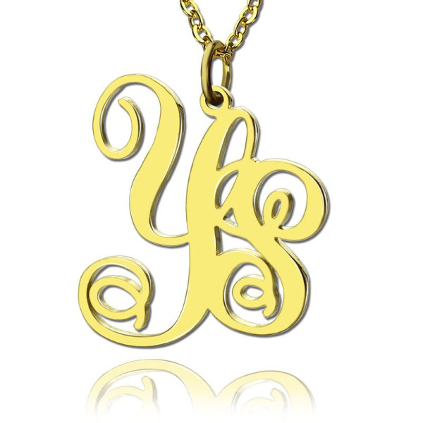 18ct Gold 2 Initial Monogram Necklace