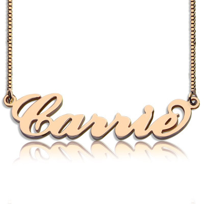 Carrie Name Necklace  Box Chain In 