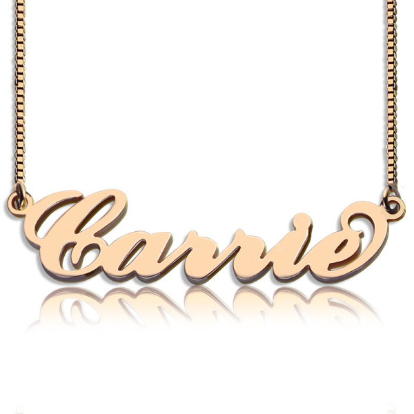 Carrie Name Necklace  Box Chain In 