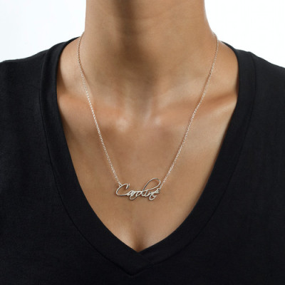 Sterling Silver Calligraphy Name Necklace