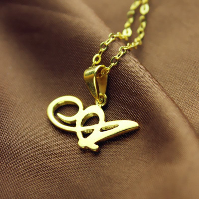 Personalized Letter Necklace 18ct Gold