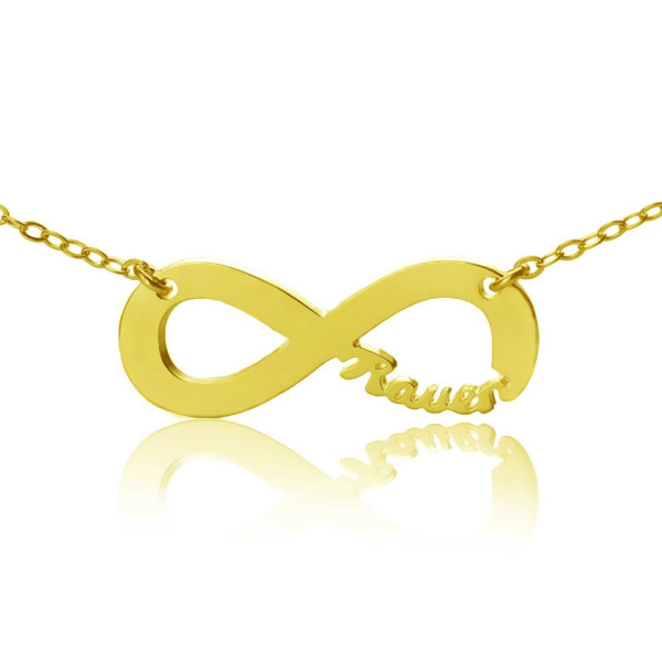 Personalized 18ct Gold Infinity Name Necklace