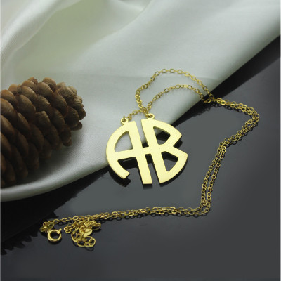 18ct Gold 2 Letters Capital Monogram Necklace