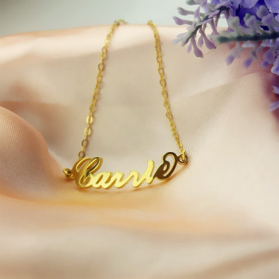 Personalized 18ct Gold Carrie Name Bracelet