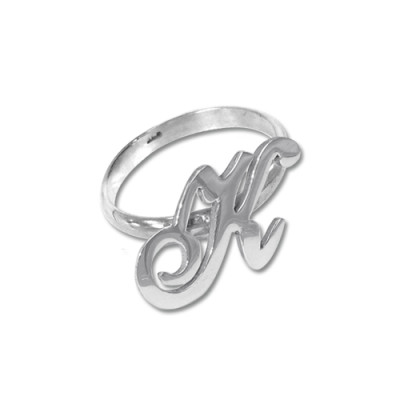 Initial Ring in Silver
