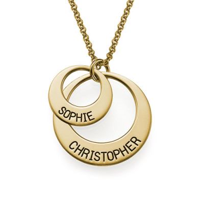 Jewellery for Mums - Disc Necklace in Gold Plating